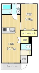 エスカレント広川の物件間取画像